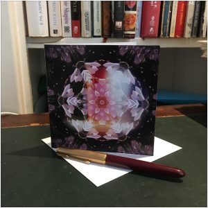 Greeting Card of Snowdrop Light Art by Sarah E - StudioSara7